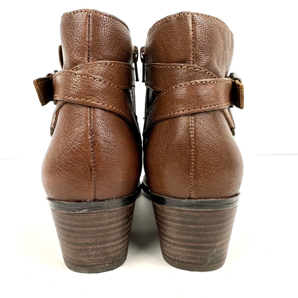 Naturalizer Zakira Leather Ankle Bootie Brown Size 7.5M - Picture 7 of 13